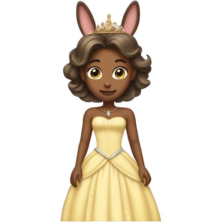 princess with two feet behind her head like bunny ears emoji