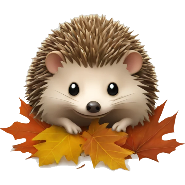 Hedgehog in autumn  emoji