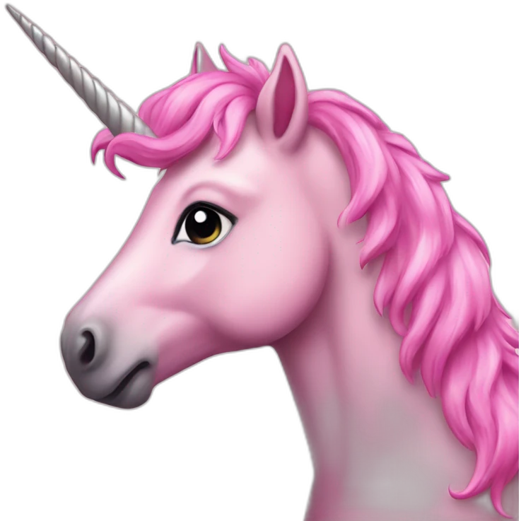 Pink unicorn emoji