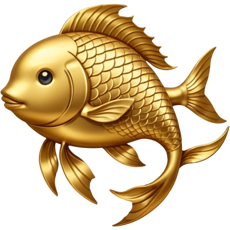 Gold Pisces symbol H emoji
