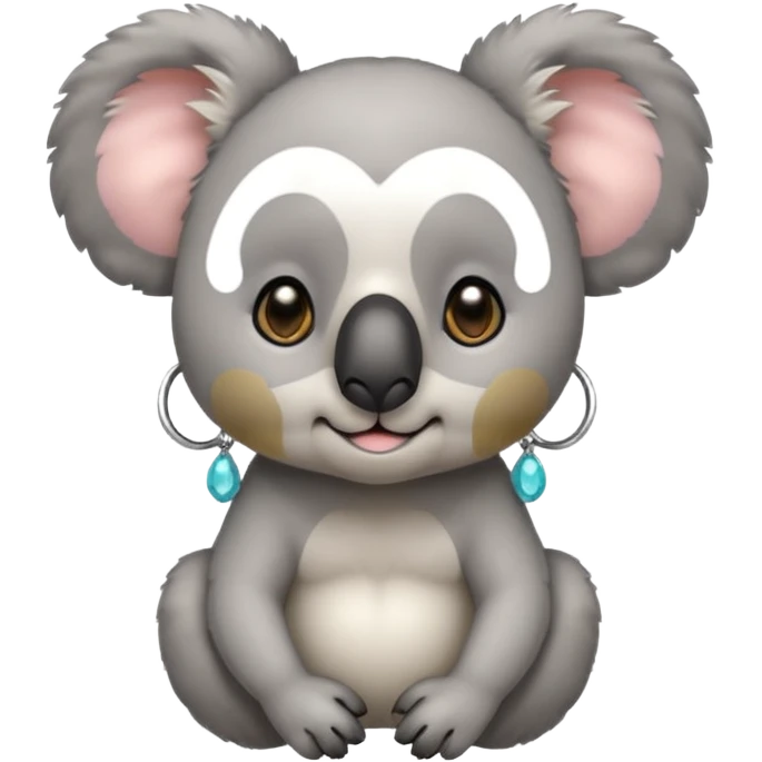 Koala with earrings emoji