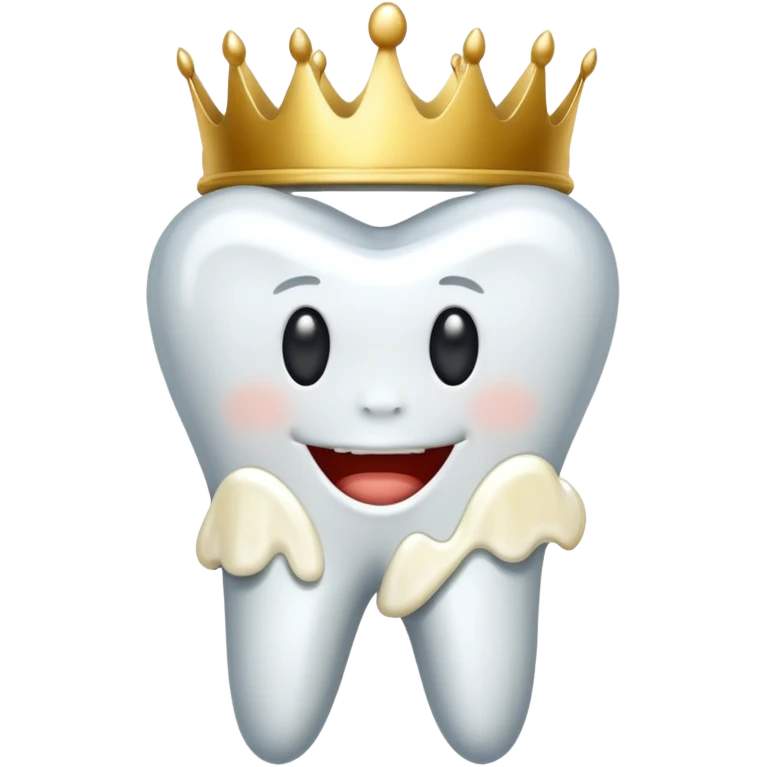 diente con una corona dorada emoji