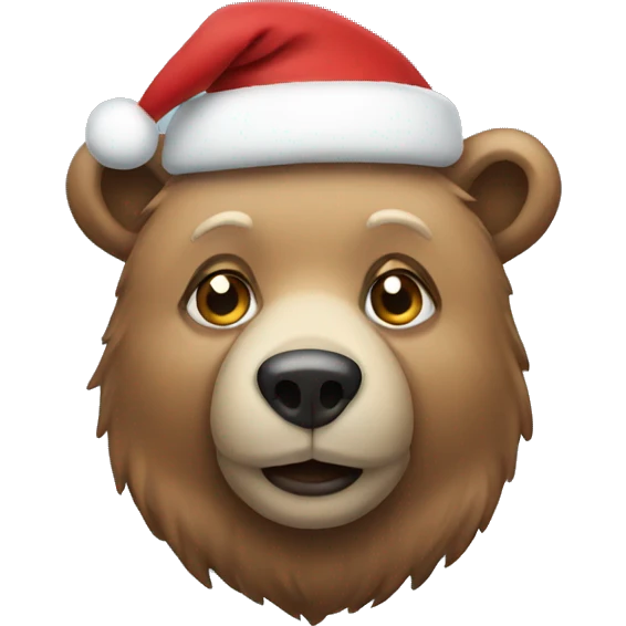 Christmas bear emoji