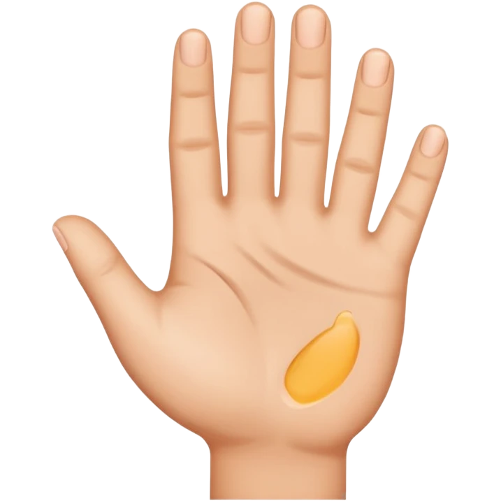 make a hand like the regular one but make it an L shape with the finger and thumb  emoji