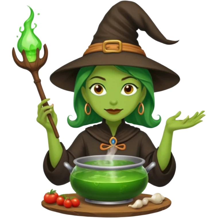 green witch cooking potion emoji