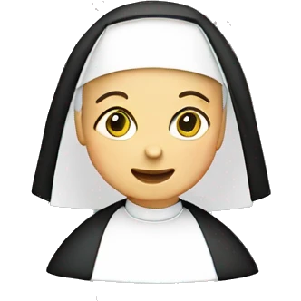 Small nun outline graphic emoji