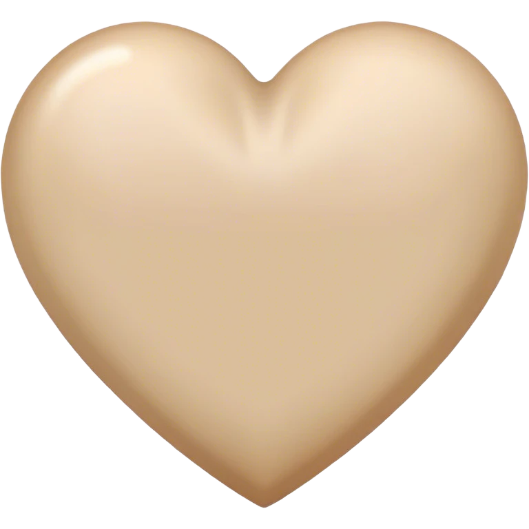 beige heart emoji