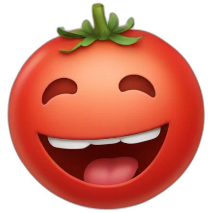Joyful tomato emoji