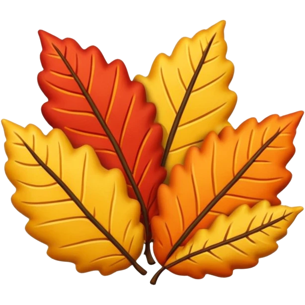 Decorative fall themed pillows shaped life leaves emoji