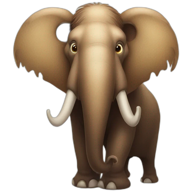 Mammoth with hearts in his eyes emoji
