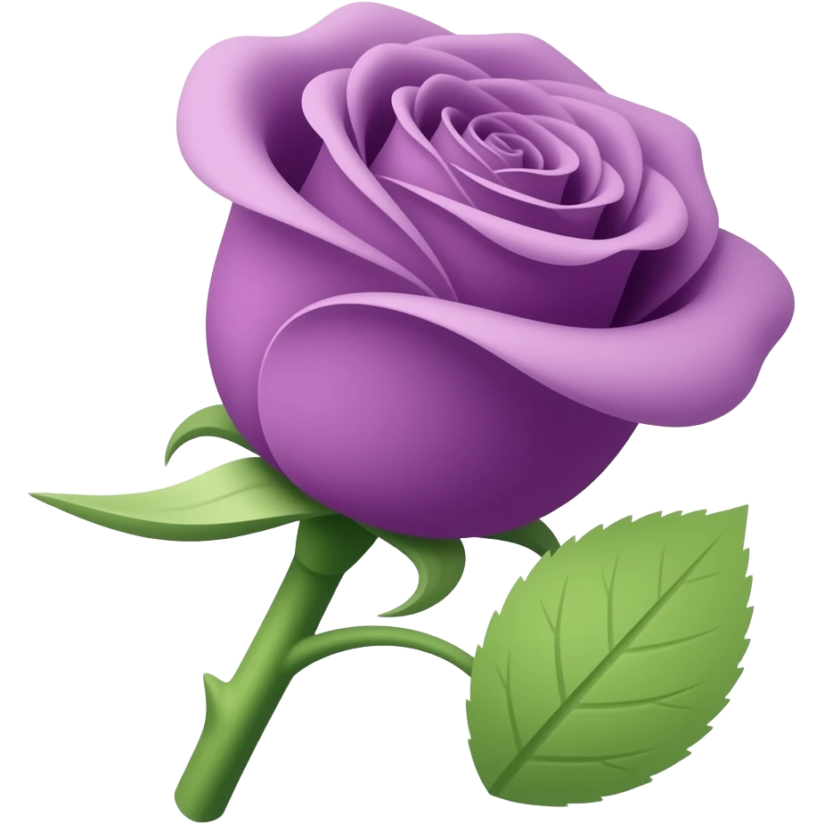 Small putple rose with stem makenit gothic emoji