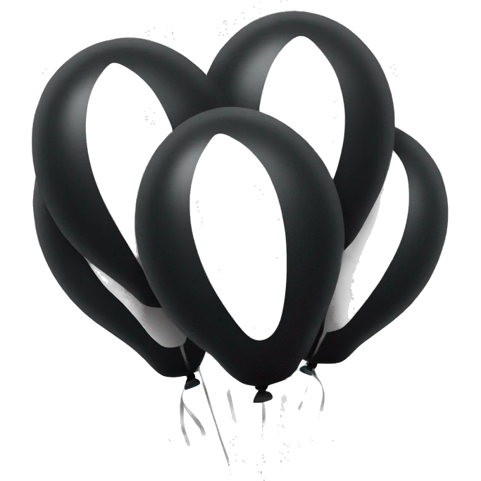 black and white balloons  emoji