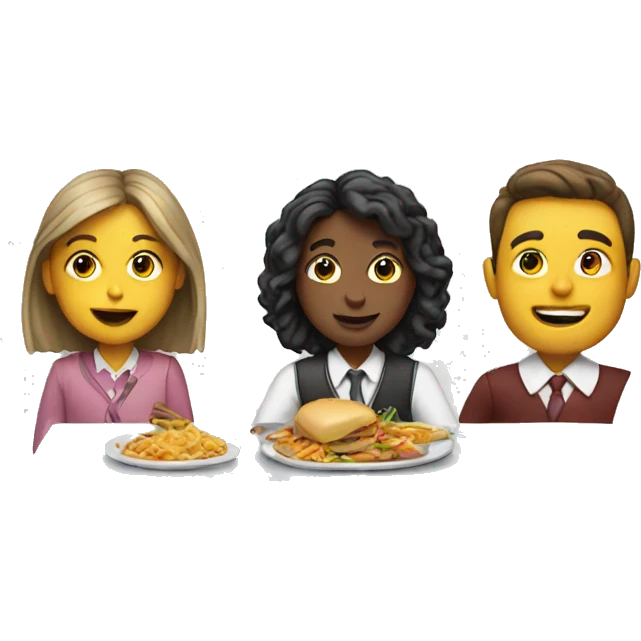 school, dinner ? emoji