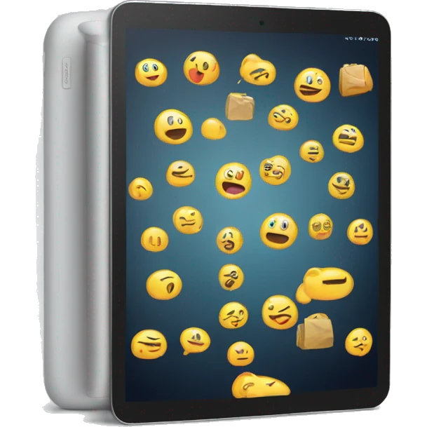 a tablet with "hauspack" written on it emoji