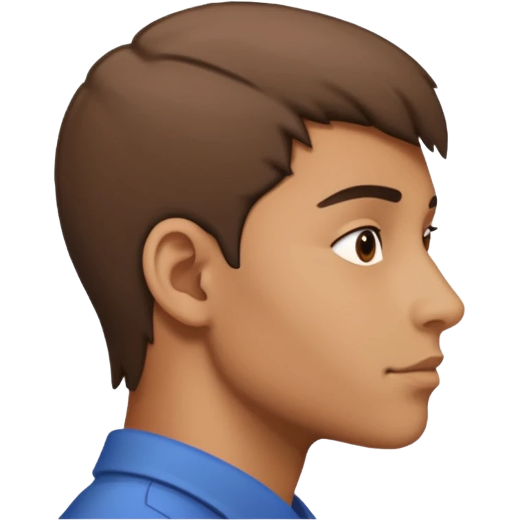 the profiile of a face, looking completely to one side emoji