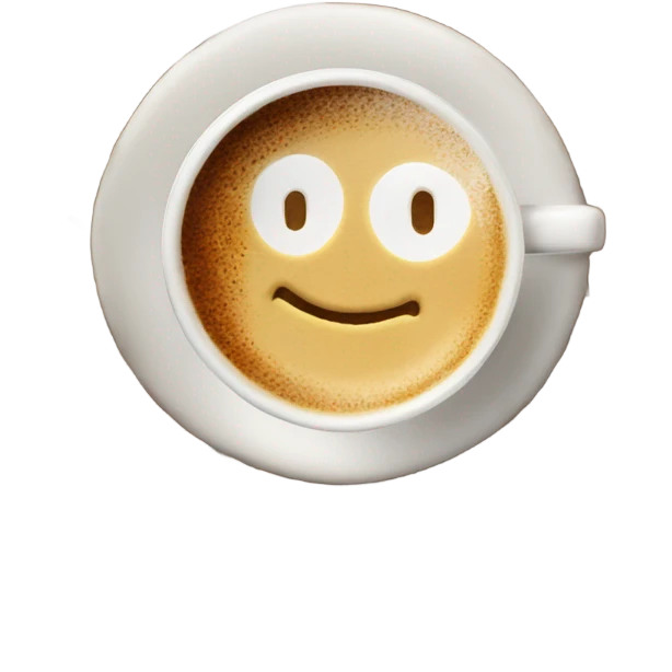 Coffe in white glass  emoji