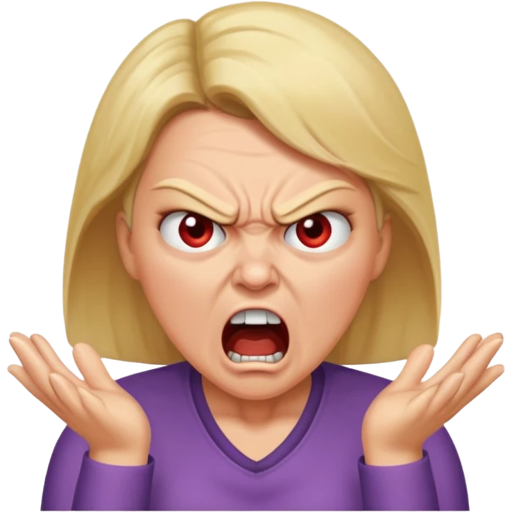 angry mom yelling emoji