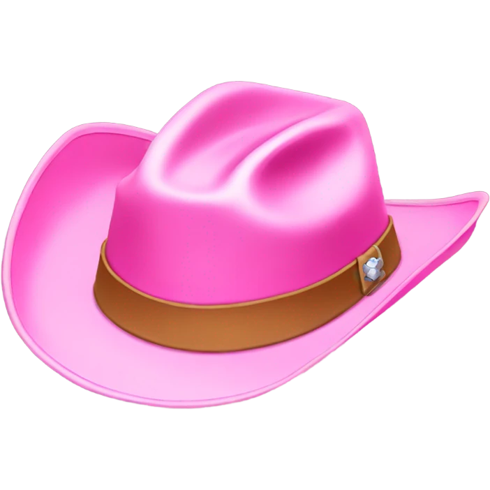 pink cowgirl hat emoji