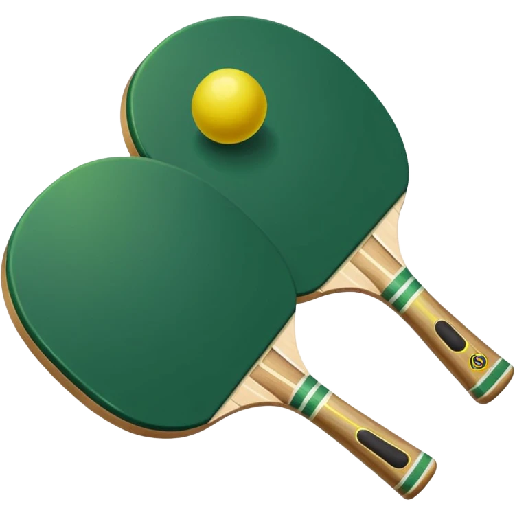 palas de ping pong amarillas y verdes emoji
