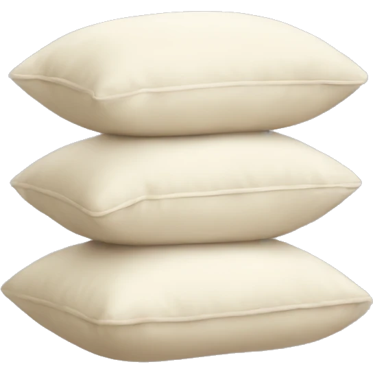 Stack of Cream colored small pillows emoji