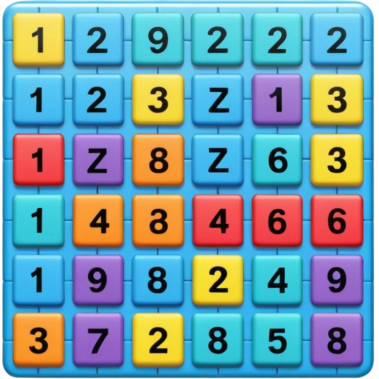 Sliding Puzzle toy with 15 number squares that slide up or down, left or right, a classic toy emoji