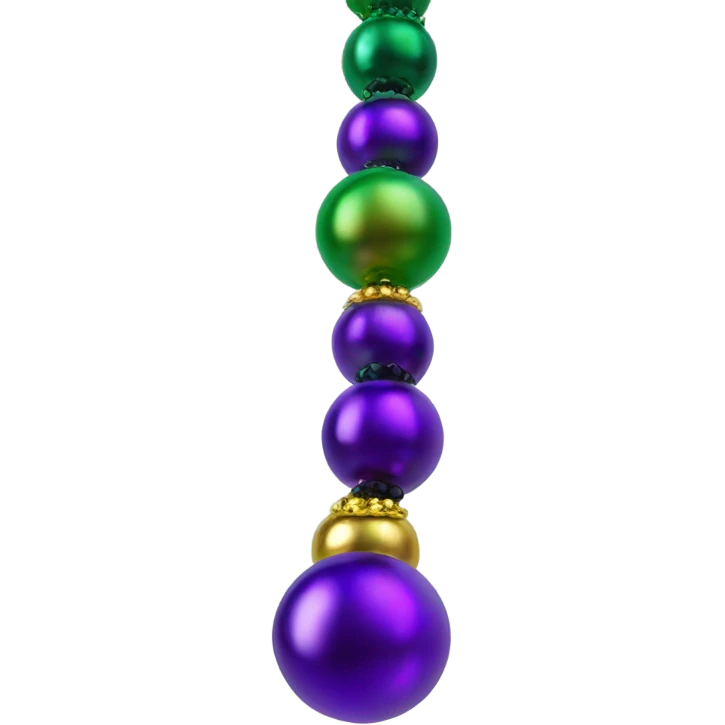 Realistic mardi gras beads  emoji