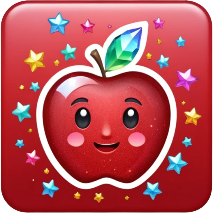 red glitter sky emoji