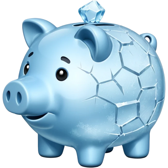 Piggy bank in ice texture emoji