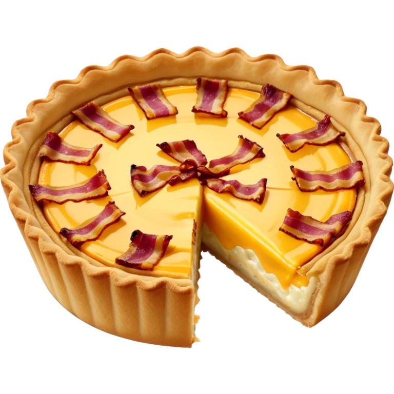 Bacon cheese quiche emoji
