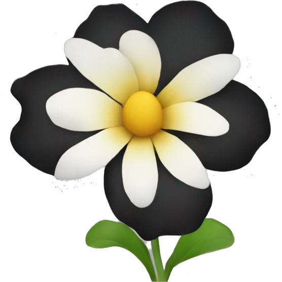 A beautiful flower in black color  emoji
