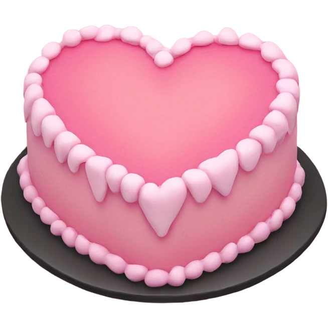A pink heart cake emoji