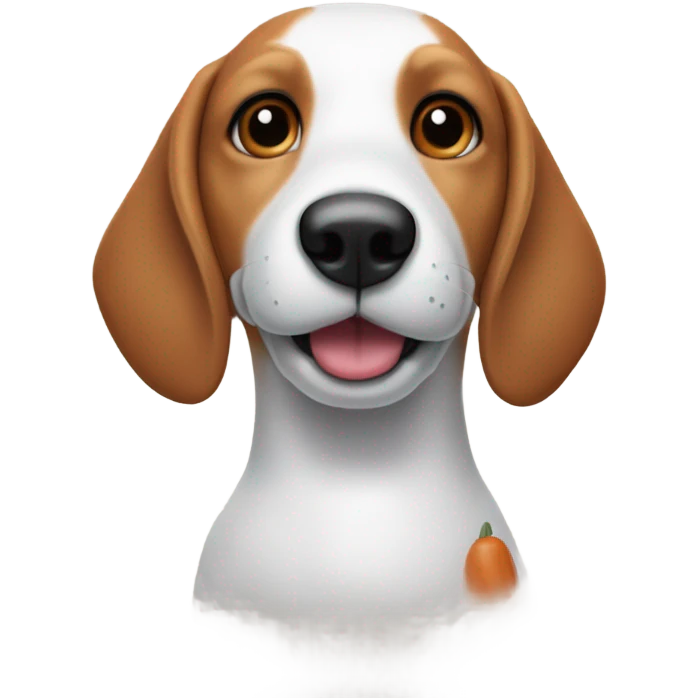 Beagle snowman emoji