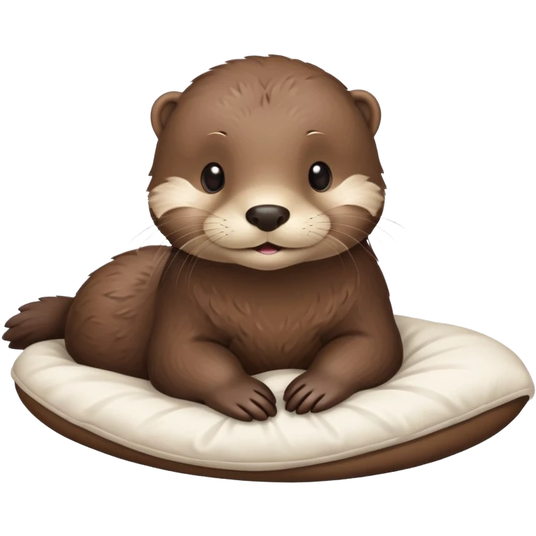 cute otter in bed emoji