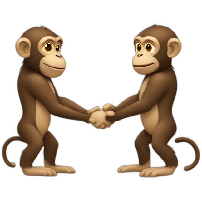 monkey handshake emoji