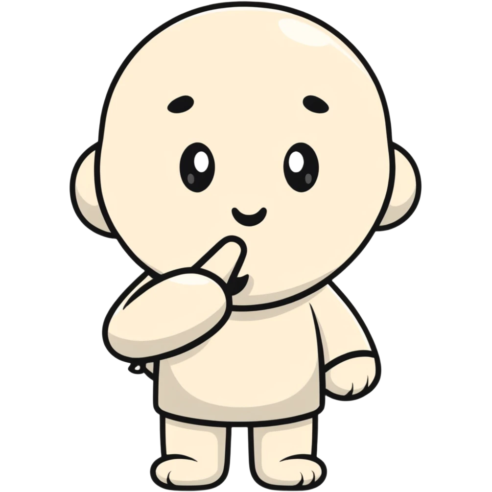 cute character making shhh gesture emoji