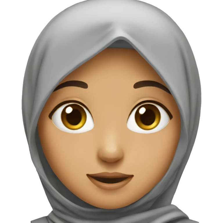 Muslim Girl talking english  emoji