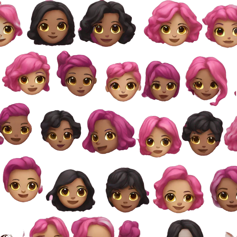 black pink emoji