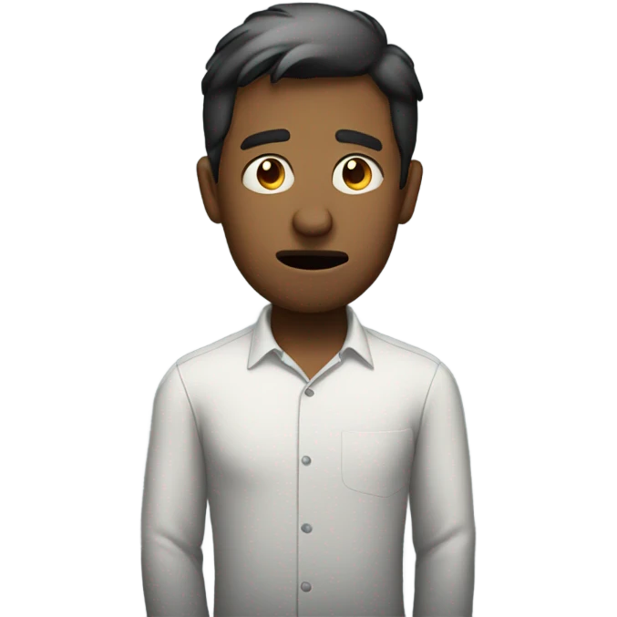 Man standing confused  emoji