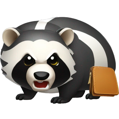 angry badger with empty wallet emoji