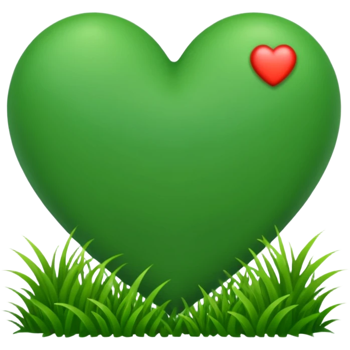 Medium Green (not dark not light) like "grass green" deep green Heart Emoji emoji