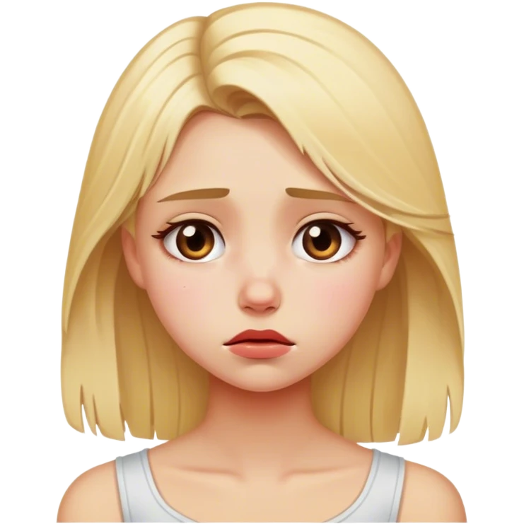 heart broken girl blonde  emoji