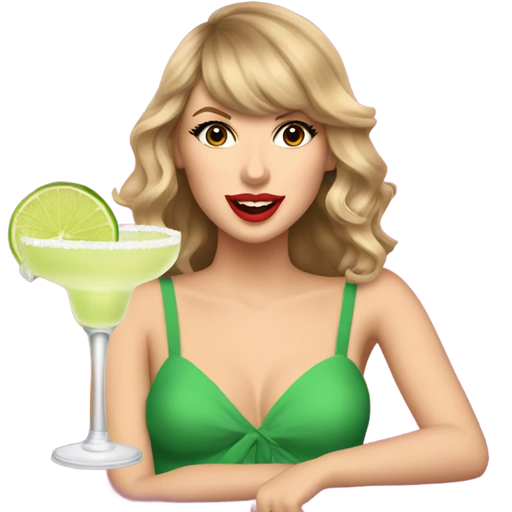 Taylor swift enjoying a margarita emoji