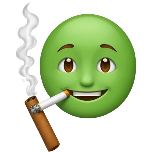 Emoji smoking a blunt emoji