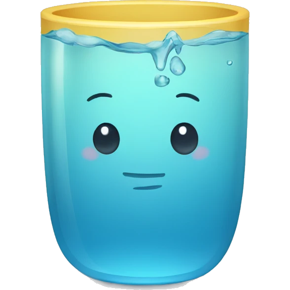 vaso con agua emoji