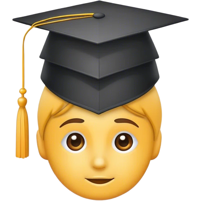 edtech icon gradution digital cap emoji