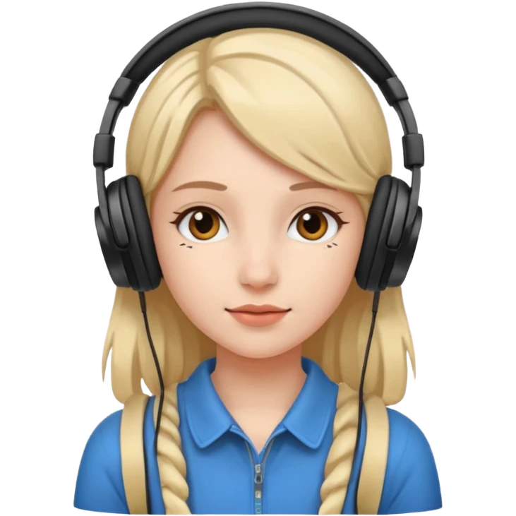 Girl with headphones emoji