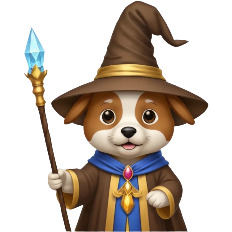 Dog wizard emoji