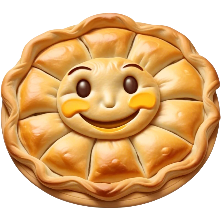 Burek sa Sirom Cinematic Realistic Burek sa Sirom Dish Emoji, depicted as a flat, flaky pastry filled with cheese, rendered with crisp textures and warm, inviting lighting. emoji