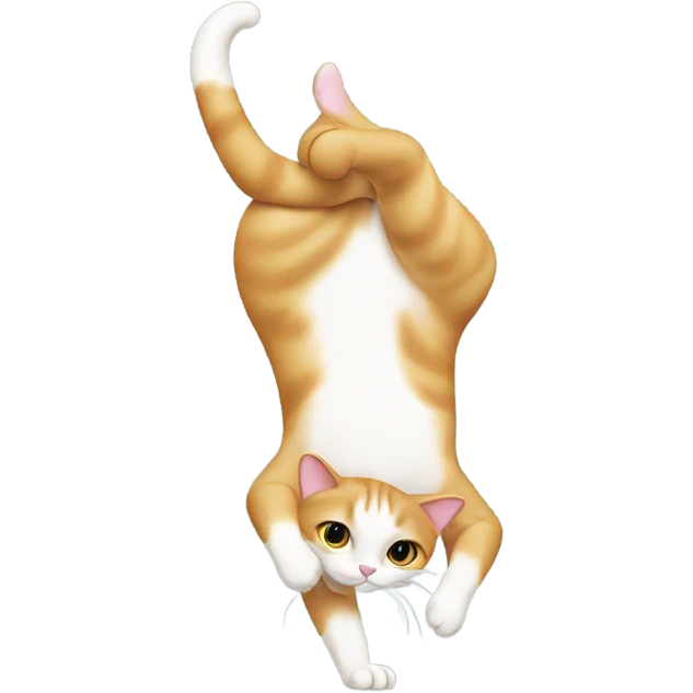 Cat doing handstand emoji