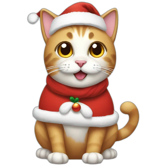 cat santa emoji